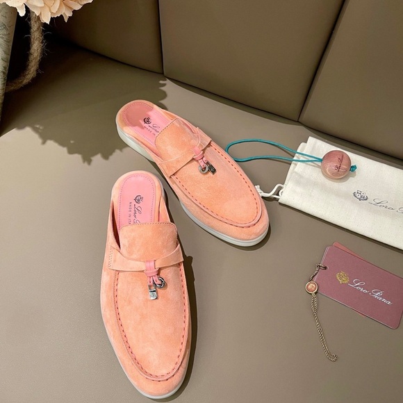 Loro Piana Summer Charms Walk women's suede casual flats - Picture 5 of 7